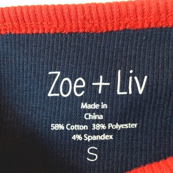 ZOE & LIV USA RED WHITE BLUE AMERICAN FLAG TANK TOP SIZE JUNIORS SMALL NWOT - Picture 5 of 5